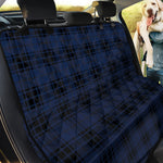 Blue And Black Tartan Pattern Print Pet Car Back Seat Cover