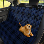 Blue And Black Tartan Pattern Print Pet Car Back Seat Cover