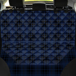Blue And Black Tartan Pattern Print Pet Car Back Seat Cover