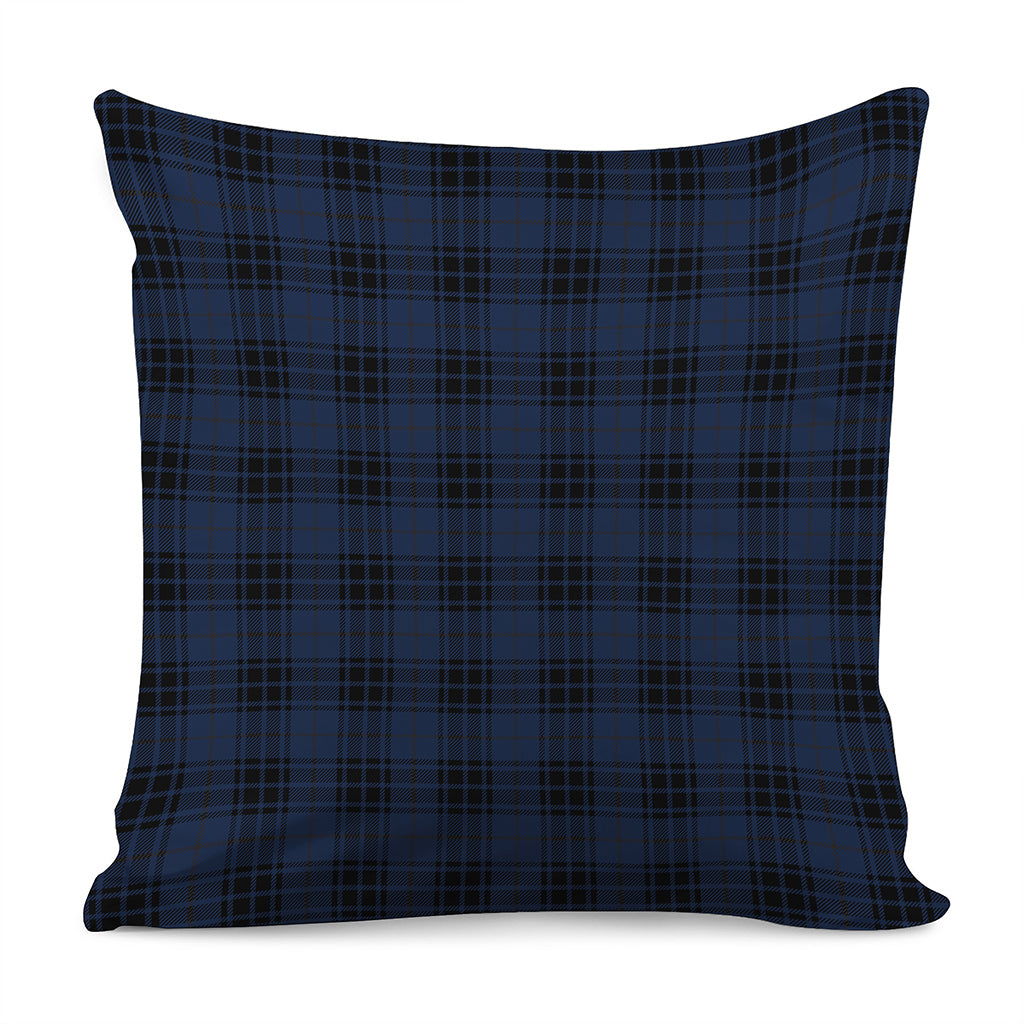 Blue And Black Tartan Pattern Print Pillow Cover