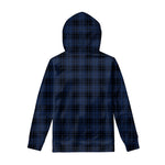 Blue And Black Tartan Pattern Print Pullover Hoodie