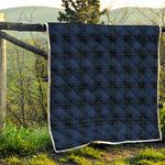 Blue And Black Tartan Pattern Print Quilt
