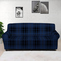Blue And Black Tartan Pattern Print Sofa Cover