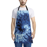 Blue And Black Tie Dye Print Apron