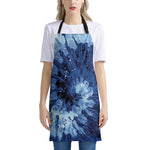 Blue And Black Tie Dye Print Apron