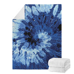 Blue And Black Tie Dye Print Blanket