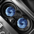Blue And Black Tie Dye Print Car Coasters