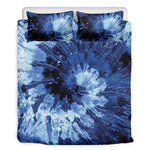 Blue And Black Tie Dye Print Duvet Cover Bedding Set