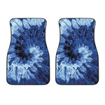 Blue And Black Tie Dye Print Front Car Floor Mats
