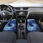 Blue And Black Tie Dye Print Front Car Floor Mats