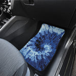 Blue And Black Tie Dye Print Front Car Floor Mats