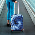 Blue And Black Tie Dye Print Luggage Cover
