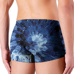 Blue And Black Tie Dye Print Men's Boxer Briefs