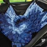 Blue And Black Tie Dye Print Pet Car Back Seat Cover