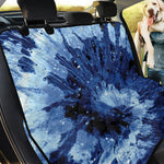 Blue And Black Tie Dye Print Pet Car Back Seat Cover