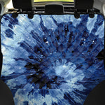 Blue And Black Tie Dye Print Pet Car Back Seat Cover