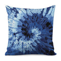 Blue And Black Tie Dye Print Pillow Cover