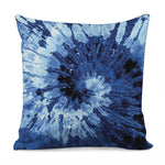 Blue And Black Tie Dye Print Pillow Cover