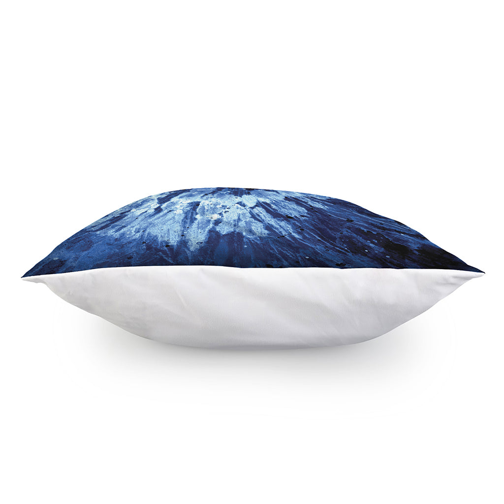 Blue And Black Tie Dye Print Pillow Cover