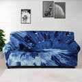 Blue And Black Tie Dye Print Sofa Cover