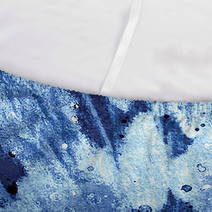 Blue And Black Tie Dye Print Sofa Cover