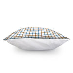 Blue And Brown Tattersall Pattern Print Pillow Cover