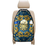 Blue And Gold Bohemian Mandala Print Car Seat Organizers