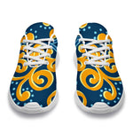 Blue And Gold Bohemian Mandala Print Sport Shoes GearFrost