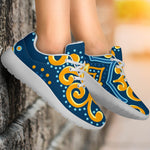 Blue And Gold Bohemian Mandala Print Sport Shoes GearFrost