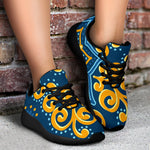 Blue And Gold Bohemian Mandala Print Sport Shoes GearFrost