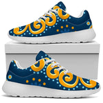 Blue And Gold Bohemian Mandala Print Sport Shoes GearFrost