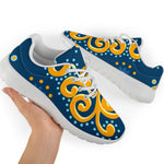 Blue And Gold Bohemian Mandala Print Sport Shoes GearFrost