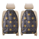 Blue And Gold Celestial Pattern Print Car Seat Organizers
