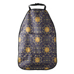 Blue And Gold Celestial Pattern Print Car Seat Organizers