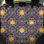 Blue And Gold Celestial Pattern Print Pet Car Back Seat Cover