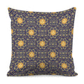 Blue And Gold Celestial Pattern Print Pillow Cover