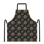 Blue And Gold Tribal Elephant Print Apron