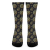 Blue And Gold Tribal Elephant Print Crew Socks