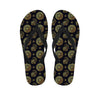 Blue And Gold Tribal Elephant Print Flip Flops