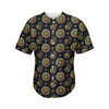 Blue And Gold Tribal Elephant Print Men's Baseball Jersey