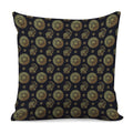 Blue And Gold Tribal Elephant Print Pillow Cover