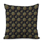 Blue And Gold Tribal Elephant Print Pillow Cover