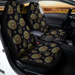 Blue And Gold Tribal Elephant Print Universal Fit Car Seat Covers