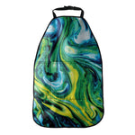 Blue And Green Acid Melt Print Car Seat Organizers