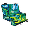 Blue And Green Acid Melt Print Pet Car Back Seat Cover