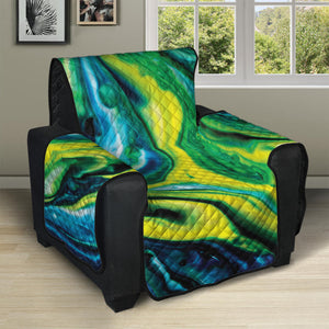 Blue And Green Acid Melt Print Recliner Protector