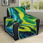 Blue And Green Acid Melt Print Recliner Protector