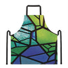 Blue And Green Stained Glass Print Apron