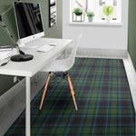 Blue And Green Tartan Pattern Print Area Rug