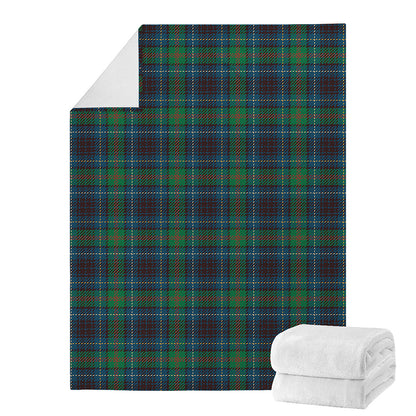 Blue And Green Tartan Pattern Print Blanket